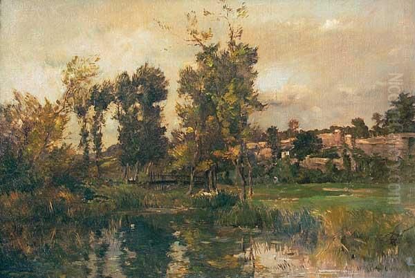 By The River Oil Painting by Maurice Levis