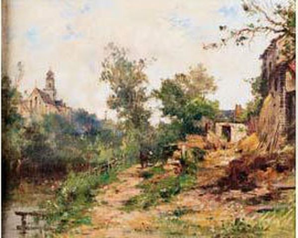 Charrette Sur Un Chemin Oil Painting by Maurice Levis