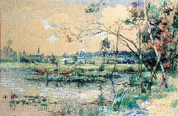 L'etang Oil Painting by Maurice Levis