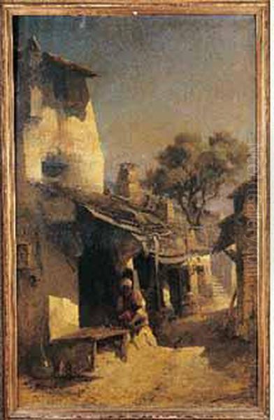 Echoppe De Chaudronnier Arabe A Constantine Oil Painting by Maurice Levis