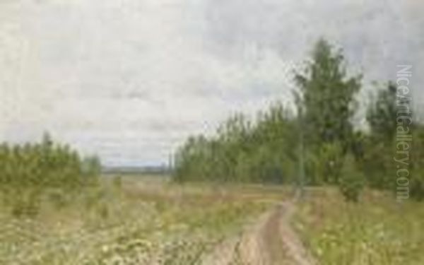 The Track Oil Painting by Isaak Ilyich Levitan