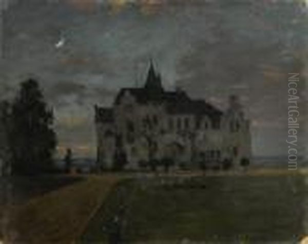 Twilight At The Chateau Oil Painting by Isaak Ilyich Levitan