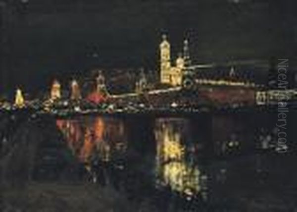 The Illumination Of The Kremlin Oil Painting by Isaak Ilyich Levitan