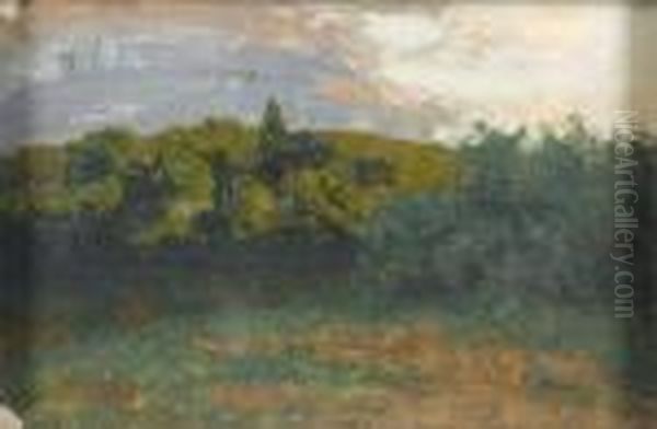 Study For A Landscape Oil Painting by Isaak Ilyich Levitan