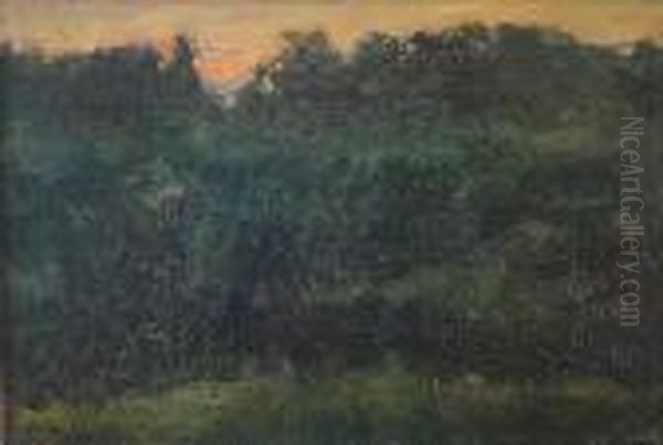 Pejzaz O Zachodzie Slonca Oil Painting by Isaak Ilyich Levitan