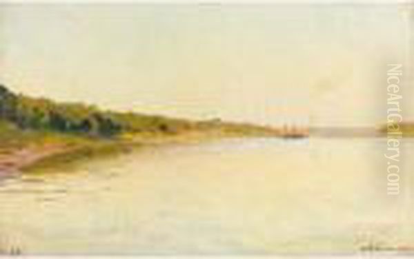 View Of The Volga Oil Painting by Isaak Ilyich Levitan