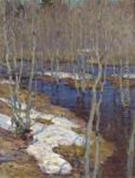 The Thaw Oil Painting by Isaak Ilyich Levitan