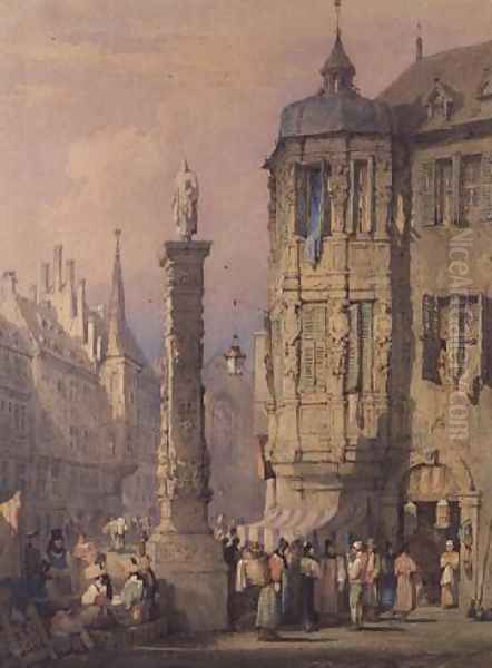 The Bishops Palace, Wurzburg Oil Painting by Samuel Prout