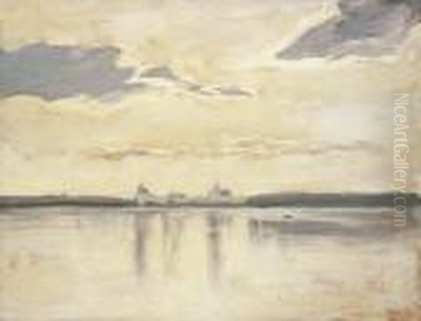 Landscape At Dawn Oil Painting by Isaak Ilyich Levitan