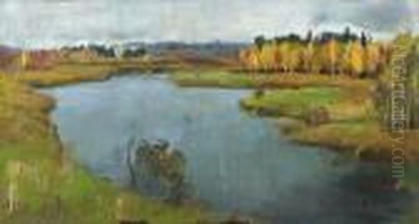 Autumnal Landscape Oil Painting by Isaak Ilyich Levitan