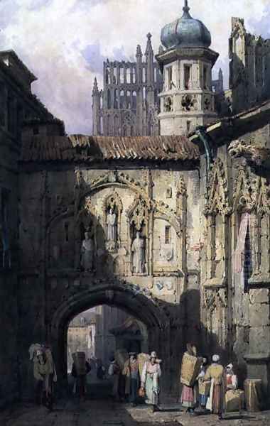 A View in Nuremberg, c.1823 Oil Painting by Samuel Prout