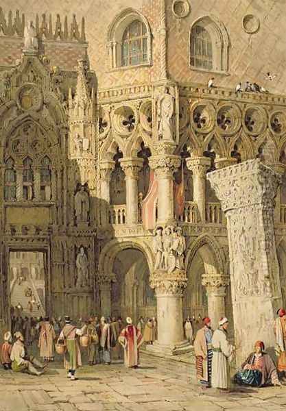 The Doges Palace, Venice Oil Painting by Samuel Prout