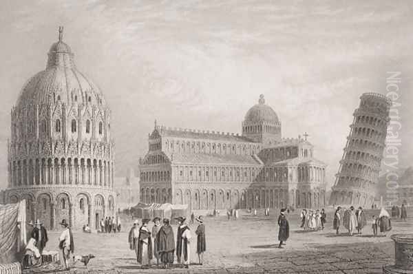 Pisa, engraved by William Finden 1787-1852 Oil Painting by Samuel Prout