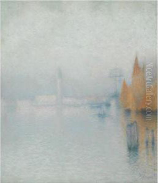 Venise Oil Painting by Lucien Levy-Dhurmer