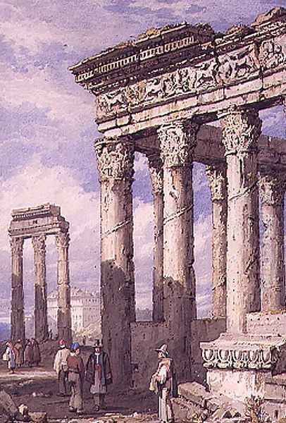 The Forum, Rome 2 Oil Painting by Samuel Prout