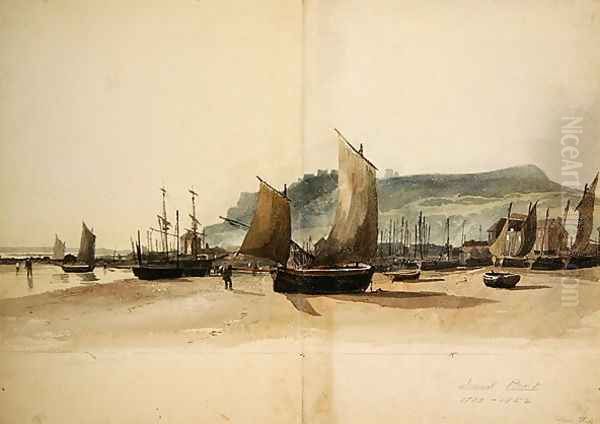 The Beach at Low Tide Oil Painting by Samuel Prout