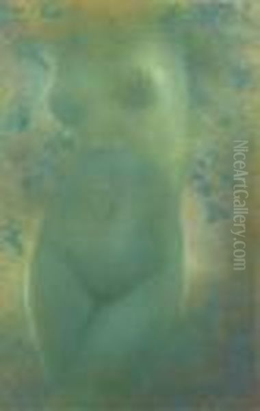 Nude Oil Painting by Lucien Levy-Dhurmer