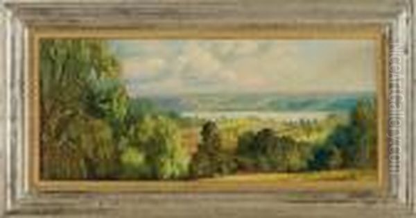 A Fertile Valley Oil Painting by Edmund Darch Lewis