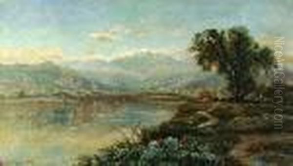 Conway Meadows And Mount Washington Oil Painting by Edmund Darch Lewis