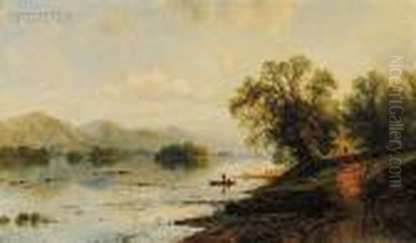 River View Oil Painting by Edmund Darch Lewis