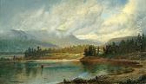 Afternoon On The Lake Oil Painting by Edmund Darch Lewis