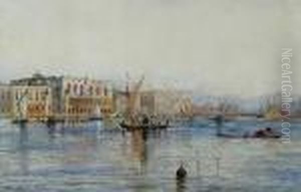 View Of The Bacino Di San Marco Oil Painting by Edmund Darch Lewis