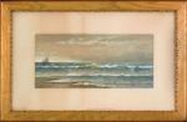 Coastal Scene Oil Painting by Edmund Darch Lewis