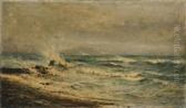 Storm Of August 8th, 1875 Oil Painting by Edmund Darch Lewis