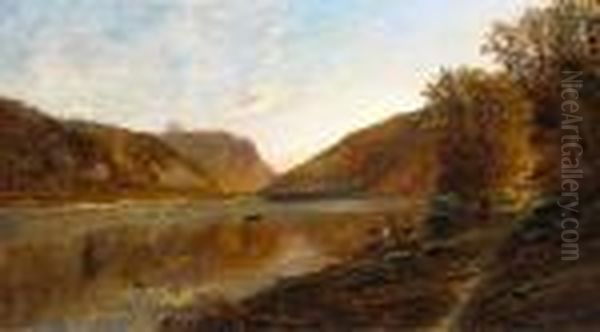 The Delaware Water Gap Oil Painting by Edmund Darch Lewis