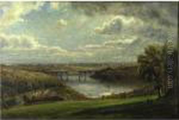 View Of Philadelphia Oil Painting by Edmund Darch Lewis