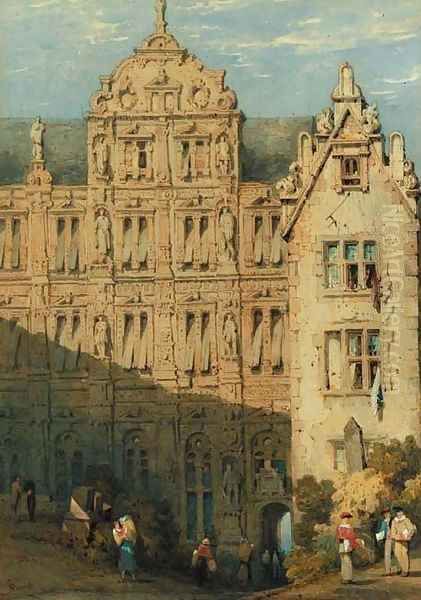 Heidelberg Oil Painting by Samuel Prout