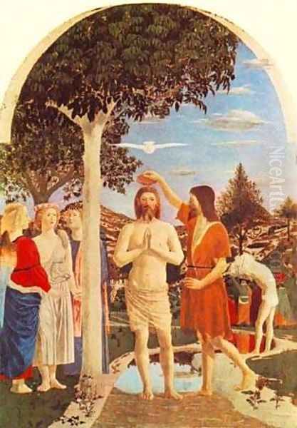 Baptism Of Christ 1448-50 Oil Painting by Henri Pierre Picou