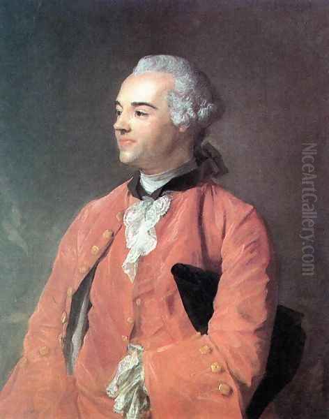 Portrait of Jacques Cazotte 1760-64 Oil Painting by Jean-Baptiste Perronneau