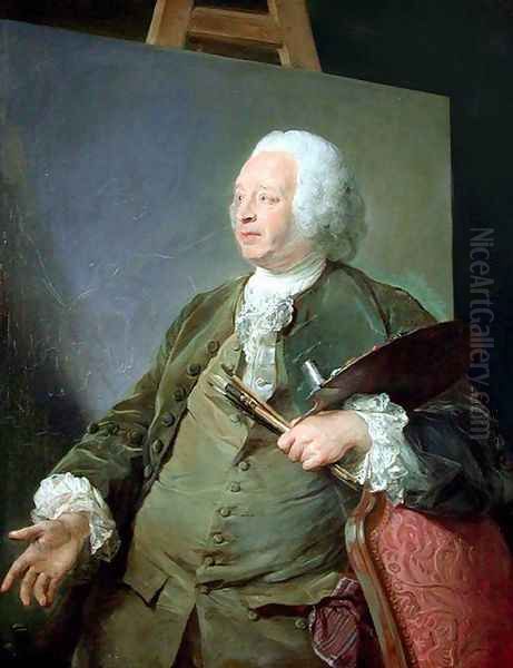 Portrait of Jean-Baptiste Oudry 1753 Oil Painting by Jean-Baptiste Perronneau