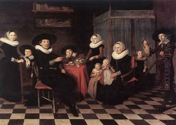 Family Portrait 1635 Oil Painting by Anthonie Palamedesz