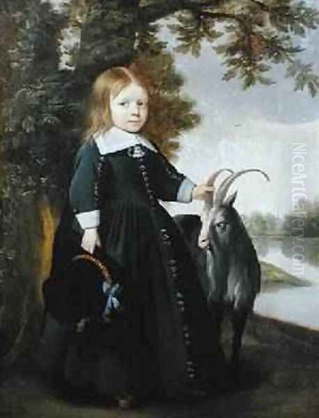 Child and Goat, 1655 Oil Painting by Anthonie Palamedesz