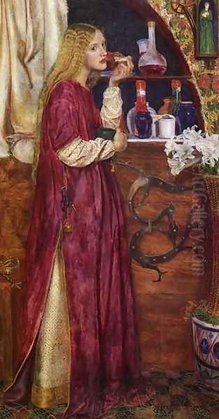 The Queen was in the Parlour, eating Bread and Honey Oil Painting by Valentine Cameron Prinsep