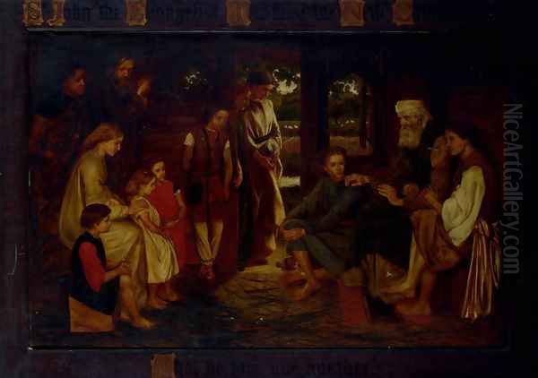 St John the Evangelist teaching the New Commandment 'That ye love one another' Oil Painting by Valentine Cameron Prinsep