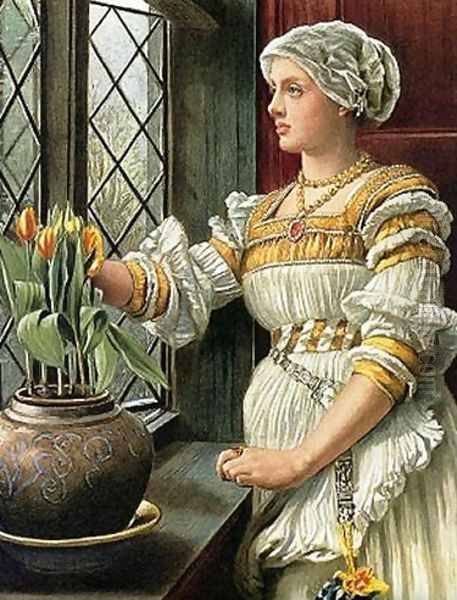 Mariana Oil Painting by Valentine Cameron Prinsep