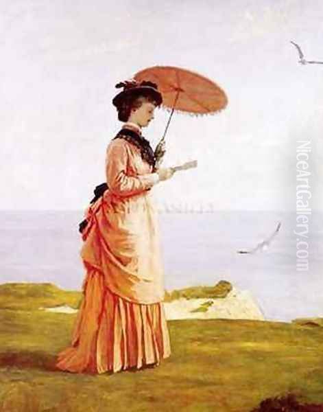 Lady Tennyson on Afton Downs Oil Painting by Valentine Cameron Prinsep