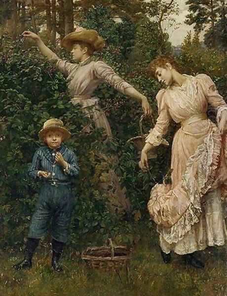 Among the brambles Oil Painting by Valentine Cameron Prinsep