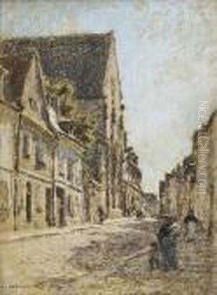 Rue A Bourgos Oil Painting by Leon Augustin Lhermitte