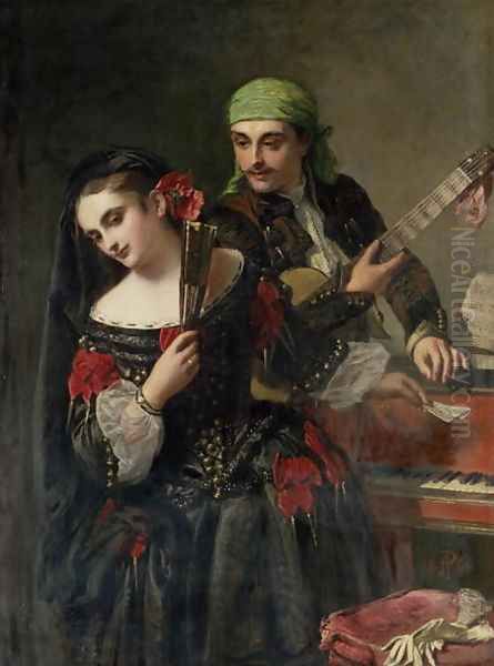 A Music Lesson, Seville Oil Painting by John Phillip