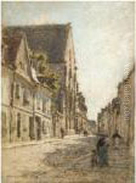 Rue De Bourges Oil Painting by Leon Augustin Lhermitte