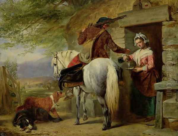 A Scotch Roadside Inn, 1850 Oil Painting by John Phillip