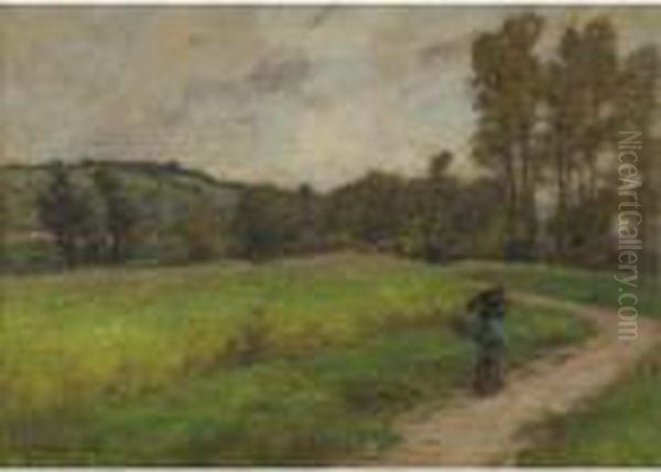 Chemin De Mezy Oil Painting by Leon Augustin Lhermitte