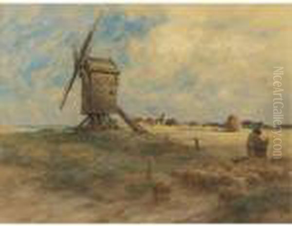 Le Vieux Moulin Oil Painting by Leon Augustin Lhermitte