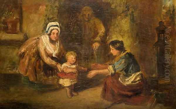 First Steps, 1830-67 Oil Painting by John Phillip