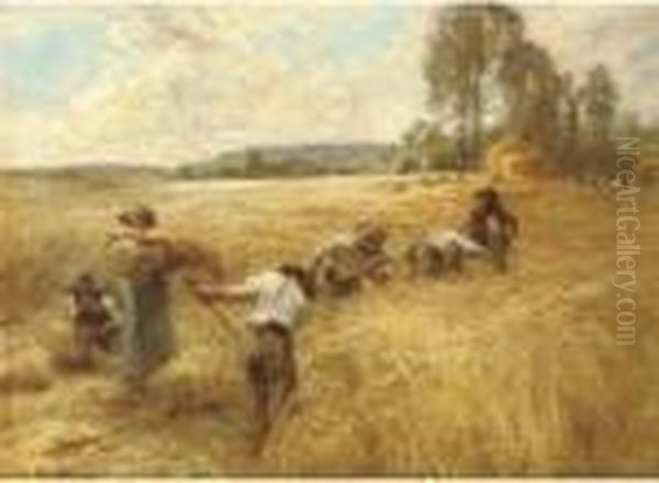 Grande Moisson Dans La Plaine Oil Painting by Leon Augustin Lhermitte