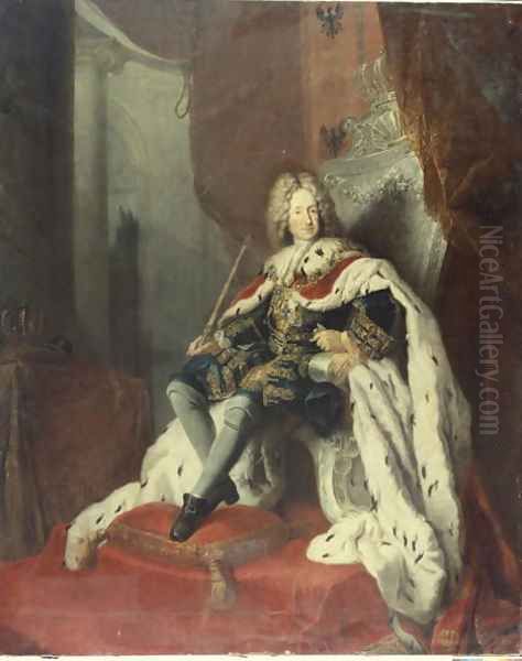 King Frederick I of Prussia Oil Painting by Antoine Pesne